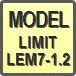 Piktogram - Model: Limit LEM7-1.2